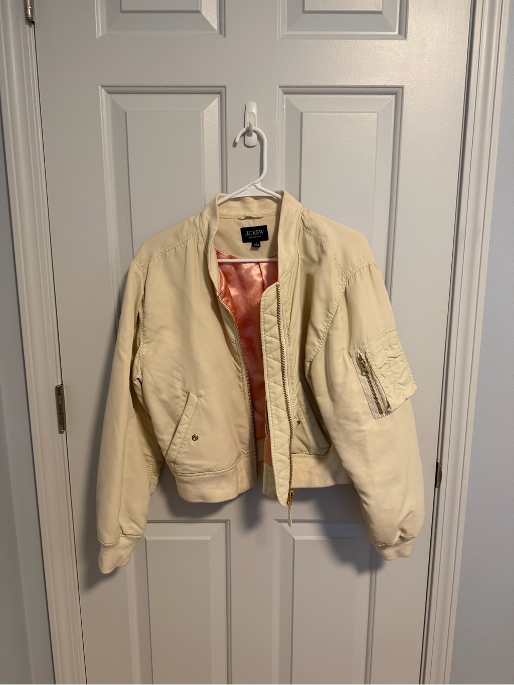 J. Crew Collection Cream Bomber Jacket - Women's